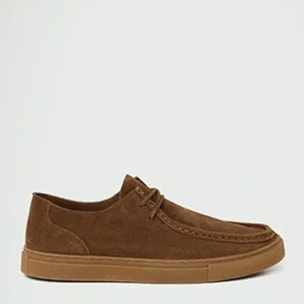Zapato wallaby Marlon marrón de serraje con logo Polo Club