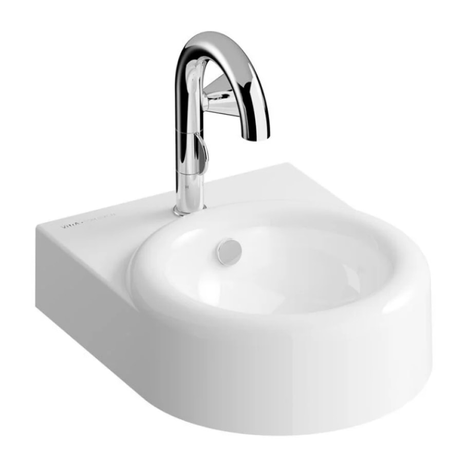 Lavabo VITRA Liquid 40 cm avec trou et avec trop-plein