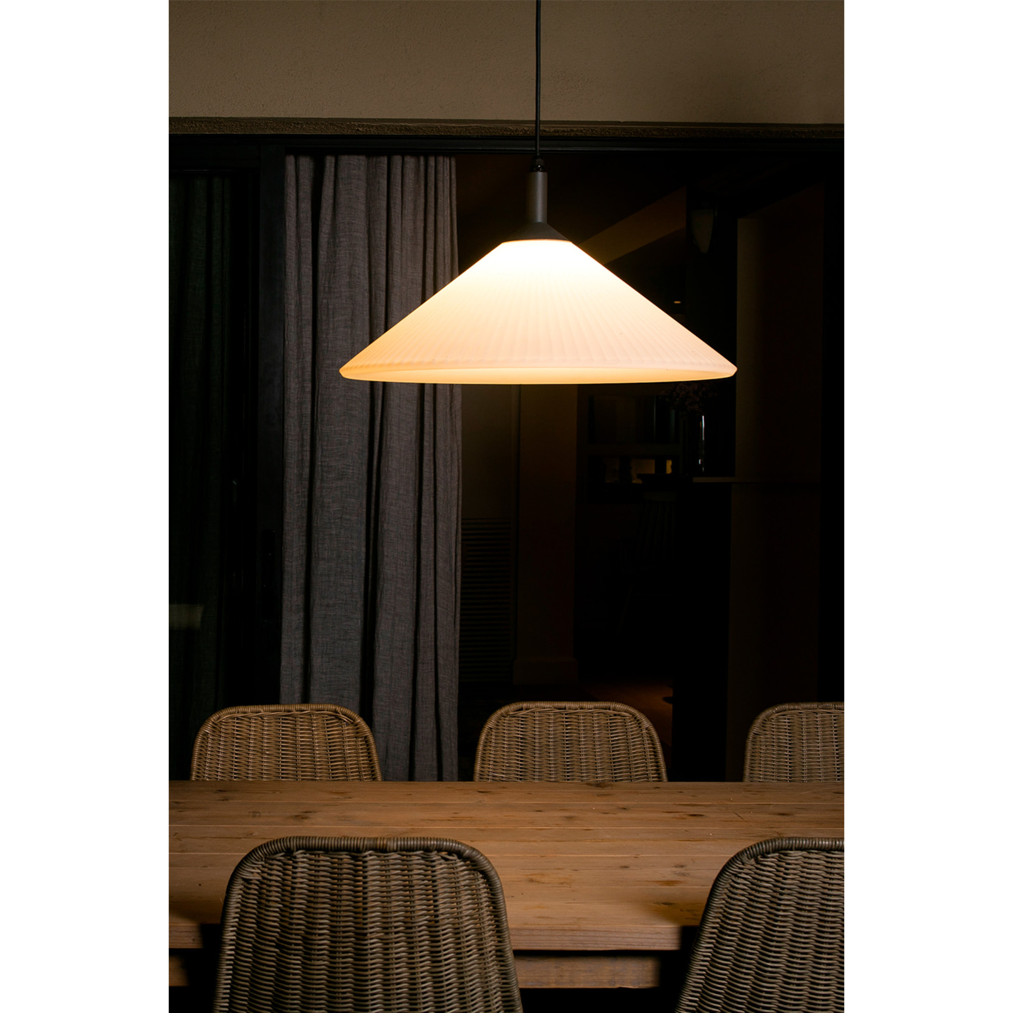 SAIGON OUT R55 Lampe suspension grise/blanche mat