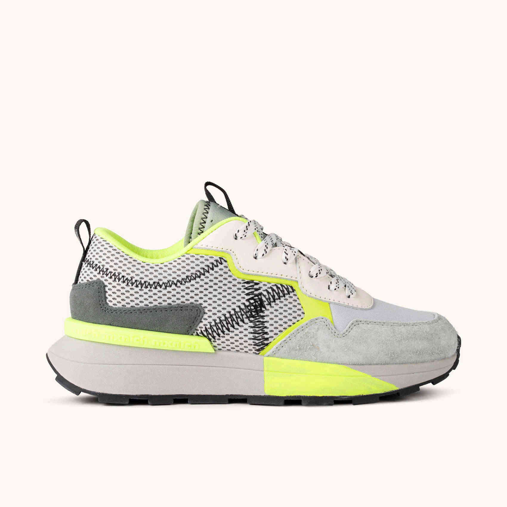 Sneakers Deportivas con Detalles Amarillo Flúor y Plataforma MUNICH HI-MAX 03