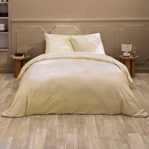 Parure de lit 3 pièces en poly-lin housse + taies - Naturel