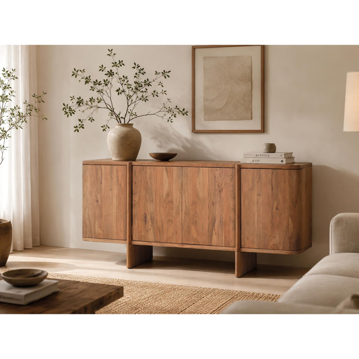 Aparador de Madera de Acacia Estilo Rústico Moderno