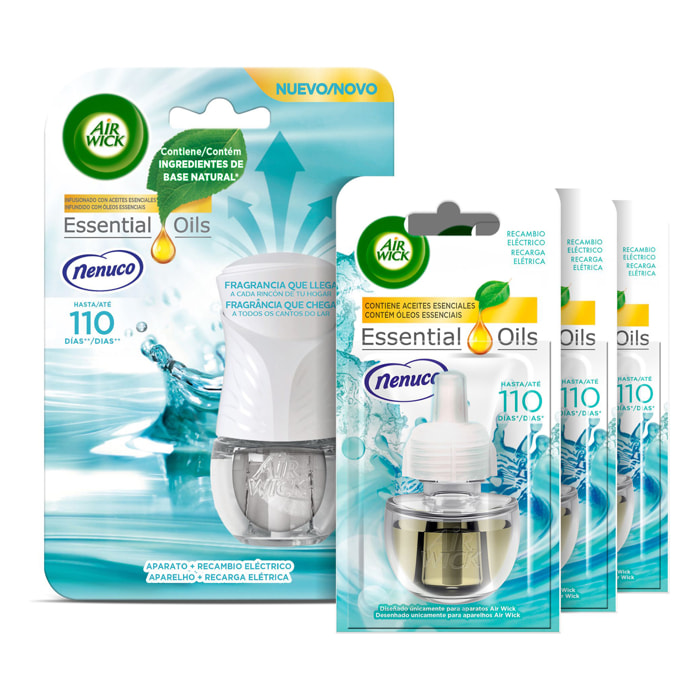 PACK AIRWICK ELECTRIC NENUCO 1 APARATO + 4 RECAMBIOS