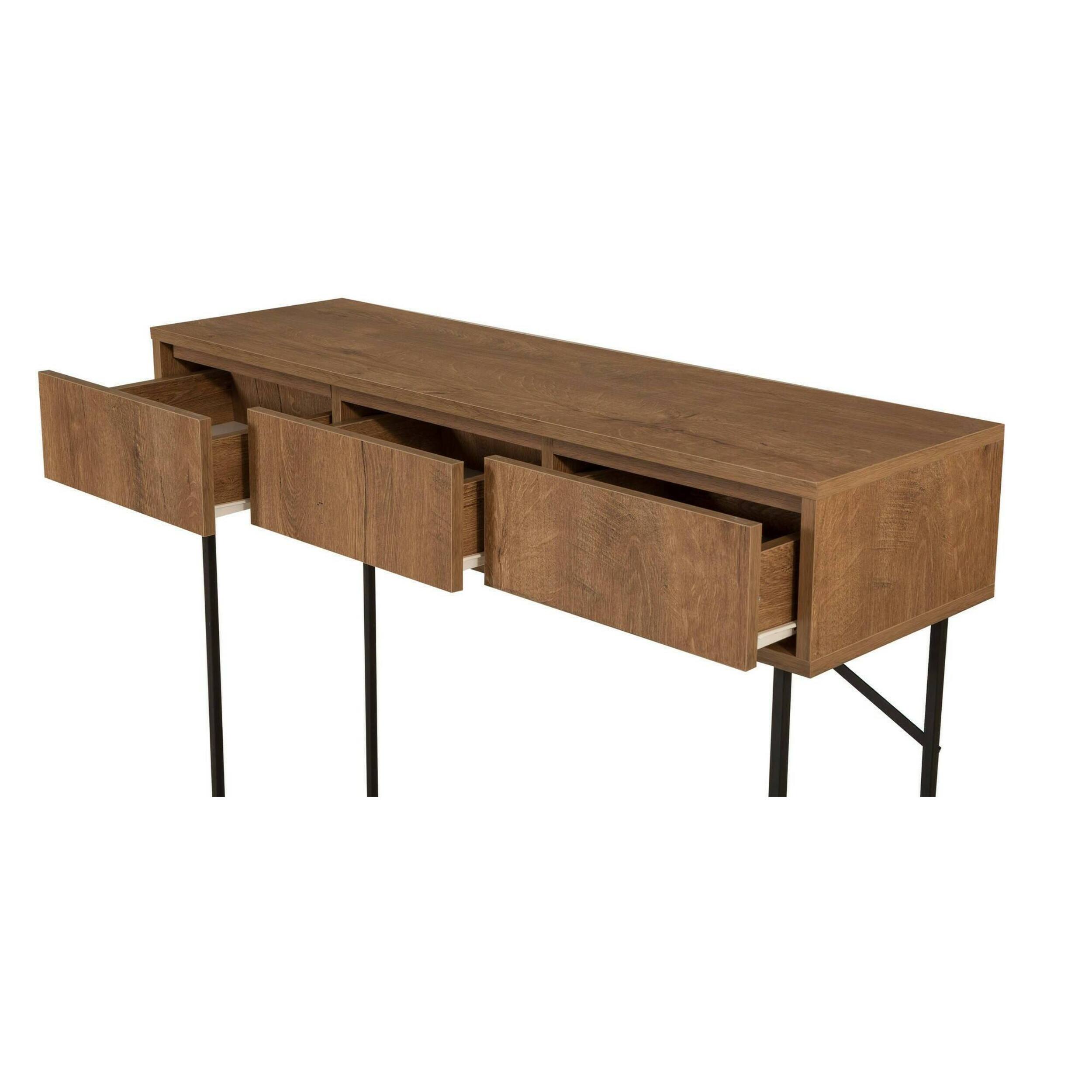 Credenza Dbonfant, Buffet da soggiorno, Madia da salotto, Dispensa da cucina, 120x36h90 cm, Noce e Nero