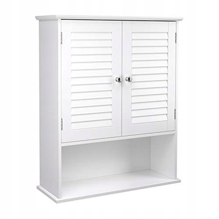 Pensile da bagno bianco BBC27WT con ante a persiana
