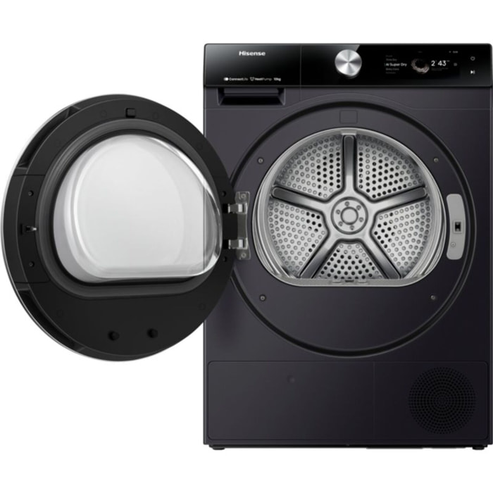 Sèche linge pompe à chaleur HISENSE DH7S107BB 10kg - Grande capacité XXL & Ultra-silencieux & Connecté