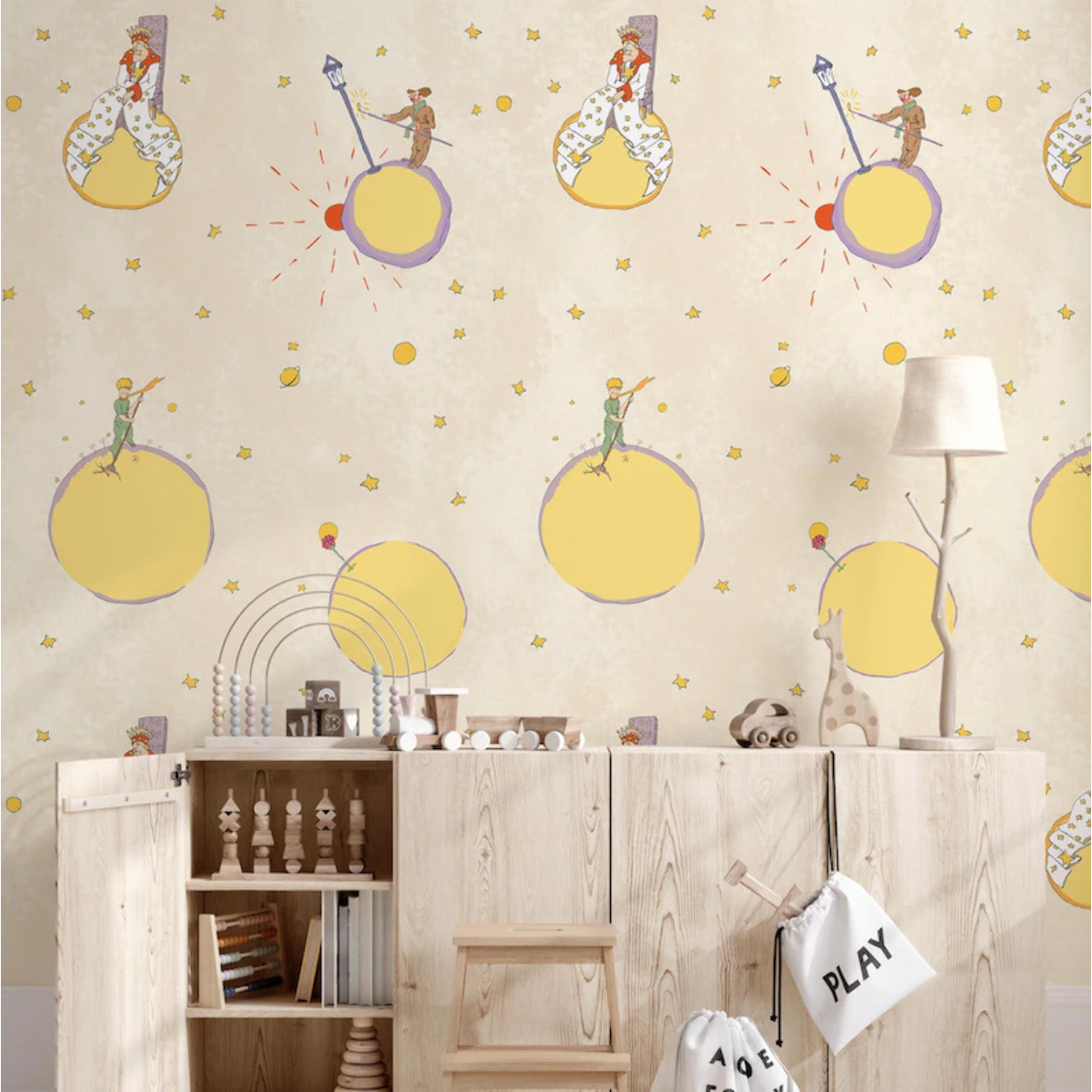 Carta da Parati Ufficiale Il Piccolo Principe Pianeti Personaggi