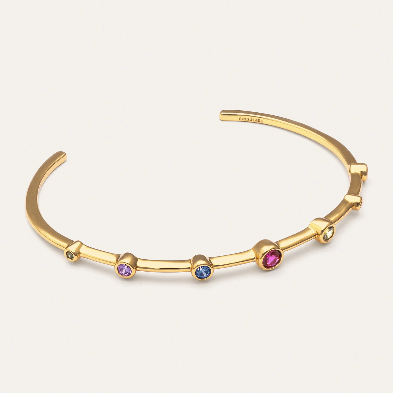 Brazalete Rainbow Bubbles Baño Oro