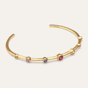 Brazalete Rainbow Bubbles Baño Oro