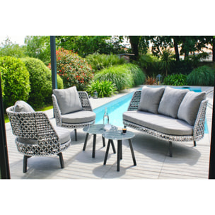 AGADIR - Salon de jardin 4 places en aluminium