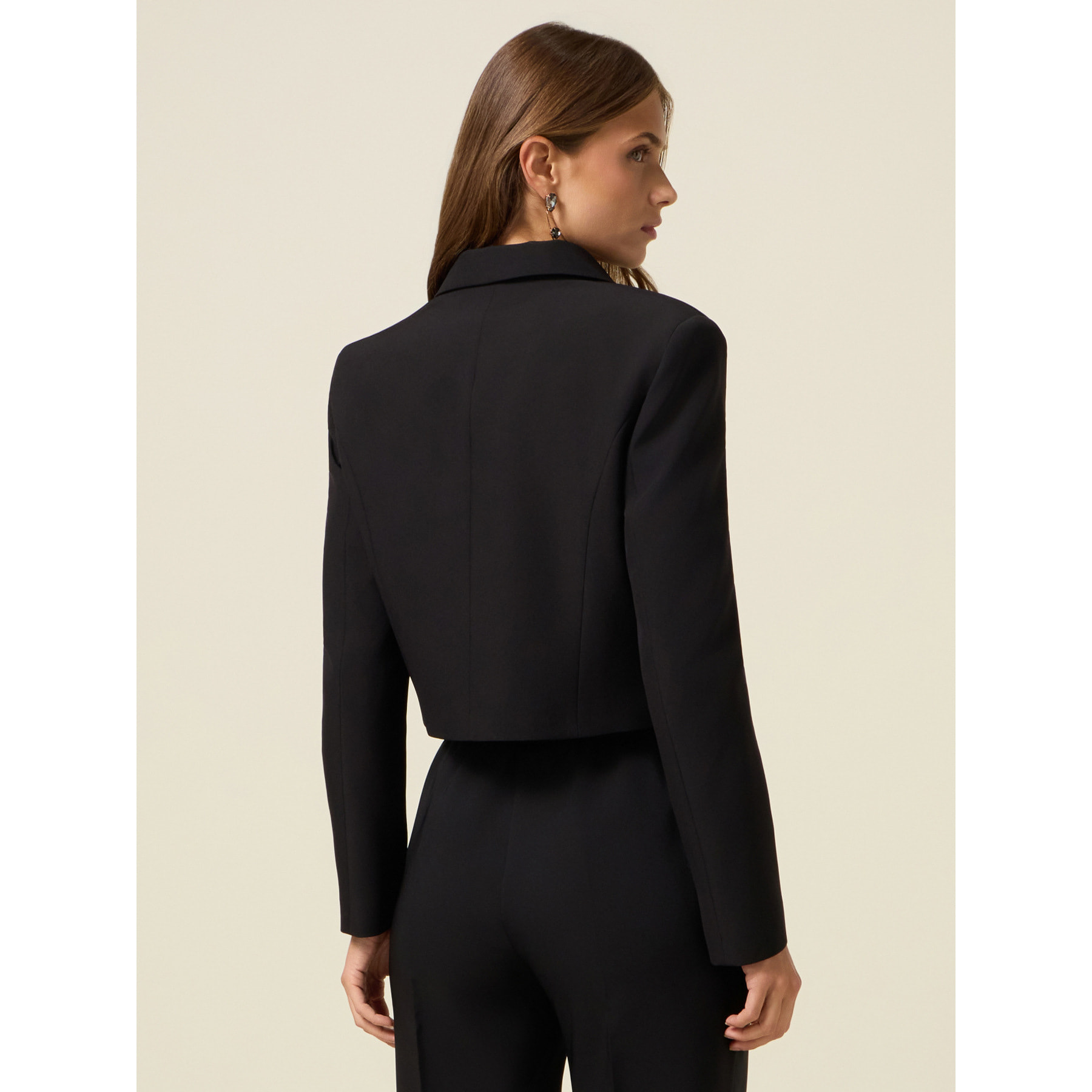 Oltre - Blazer corto cruzado - Negro