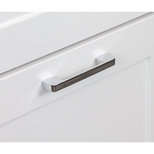 Scarpiera 4 ante in legno bianco 105x82x42 cm