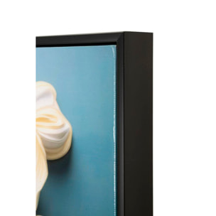 DIPINTO SU TELA LACCATO NARCY -B- C/CORNICE CM 82X4X82