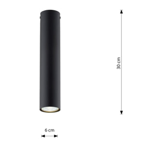 Faretto Tecno in acciaio nero
