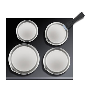 Set de 4 casseroles amovible inox 18/10