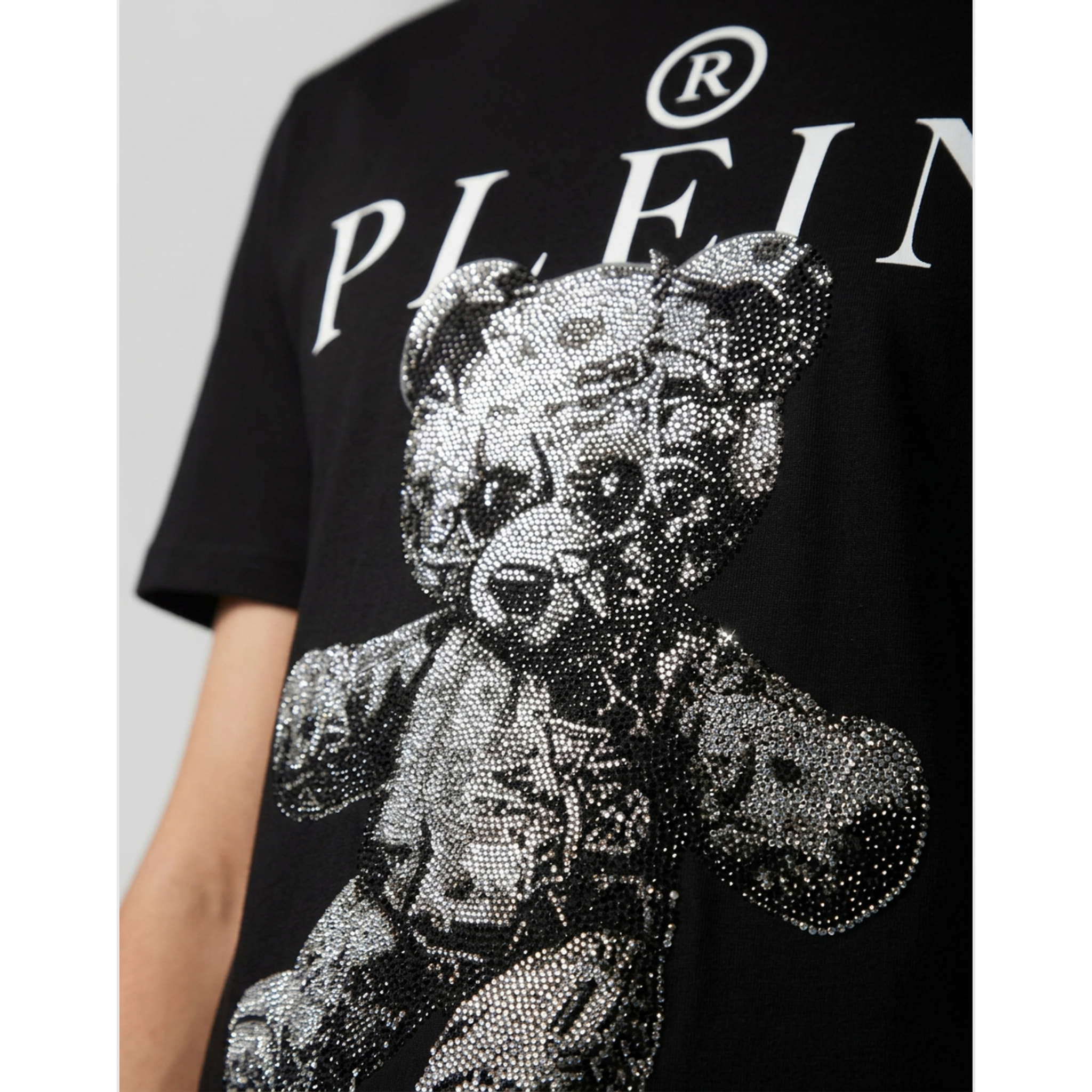 PHILIPP PLEIN Camiseta de cuello redondo y manga corta TEDDY