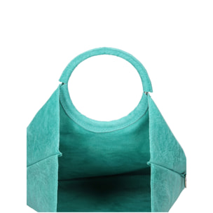 Borsa a mano da donna Made in Italy - Modello Velvet - 100% pelle scamosciata - 29.0 x 30.0 x 1.0 cm