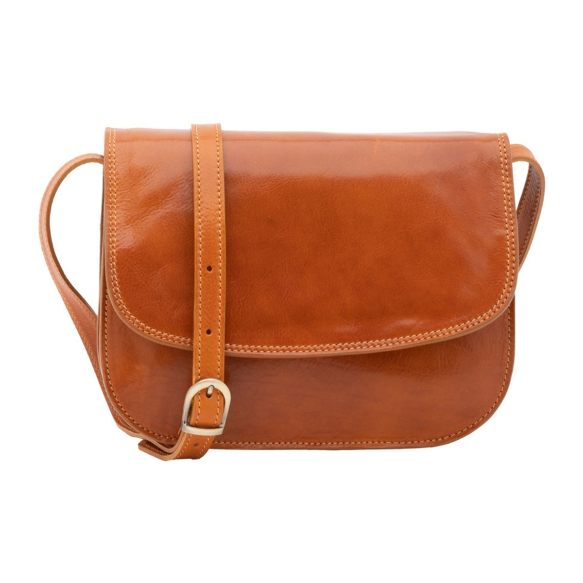 Borsa a tracolla da donna - Modello False - Vera pelle - 27.0 x 20.0 x 12.0 cm