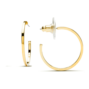 Pendientes de 27mm de diámetro acabado oro amarillo de 18K