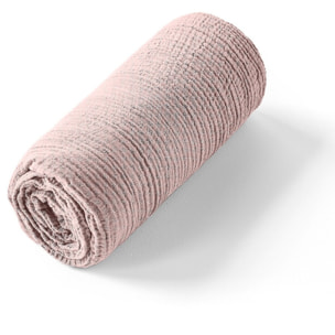 Drap Housse - Bonnet:30cm 100% gaze De Coton Rose Lotus