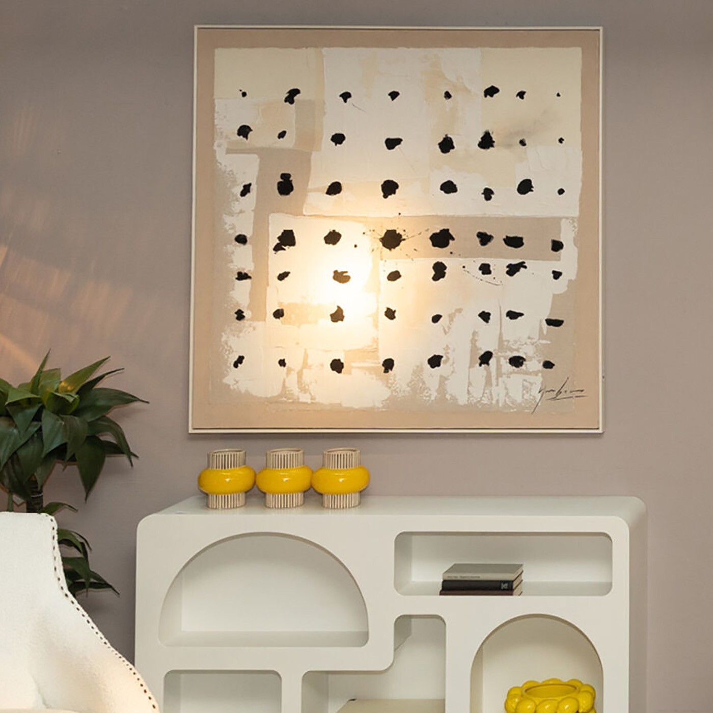 Peinture Frame Creative Dots 123x123cm Kare Design