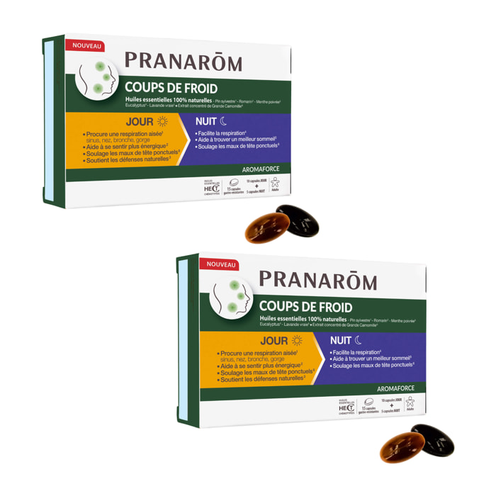 Pranarom - Duo Capsules Coups de froid jour / nuit - 15 capsules