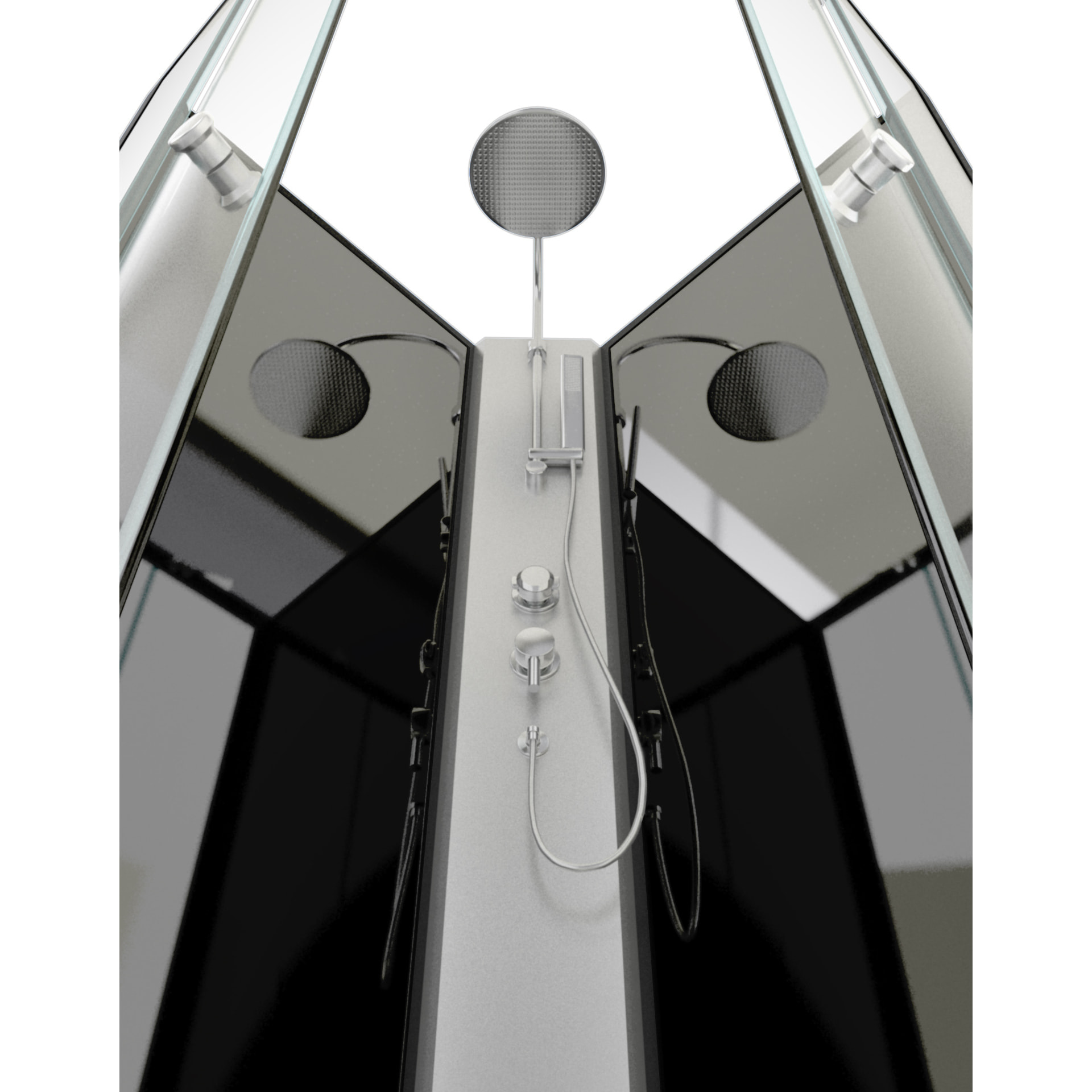 Cabine de douche 1/4 de cercle 85x85x225cm - NEBULA