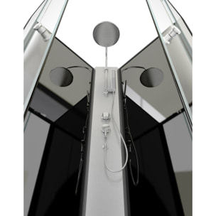Cabine de douche 1/4 de cercle 85x85x225cm - NEBULA