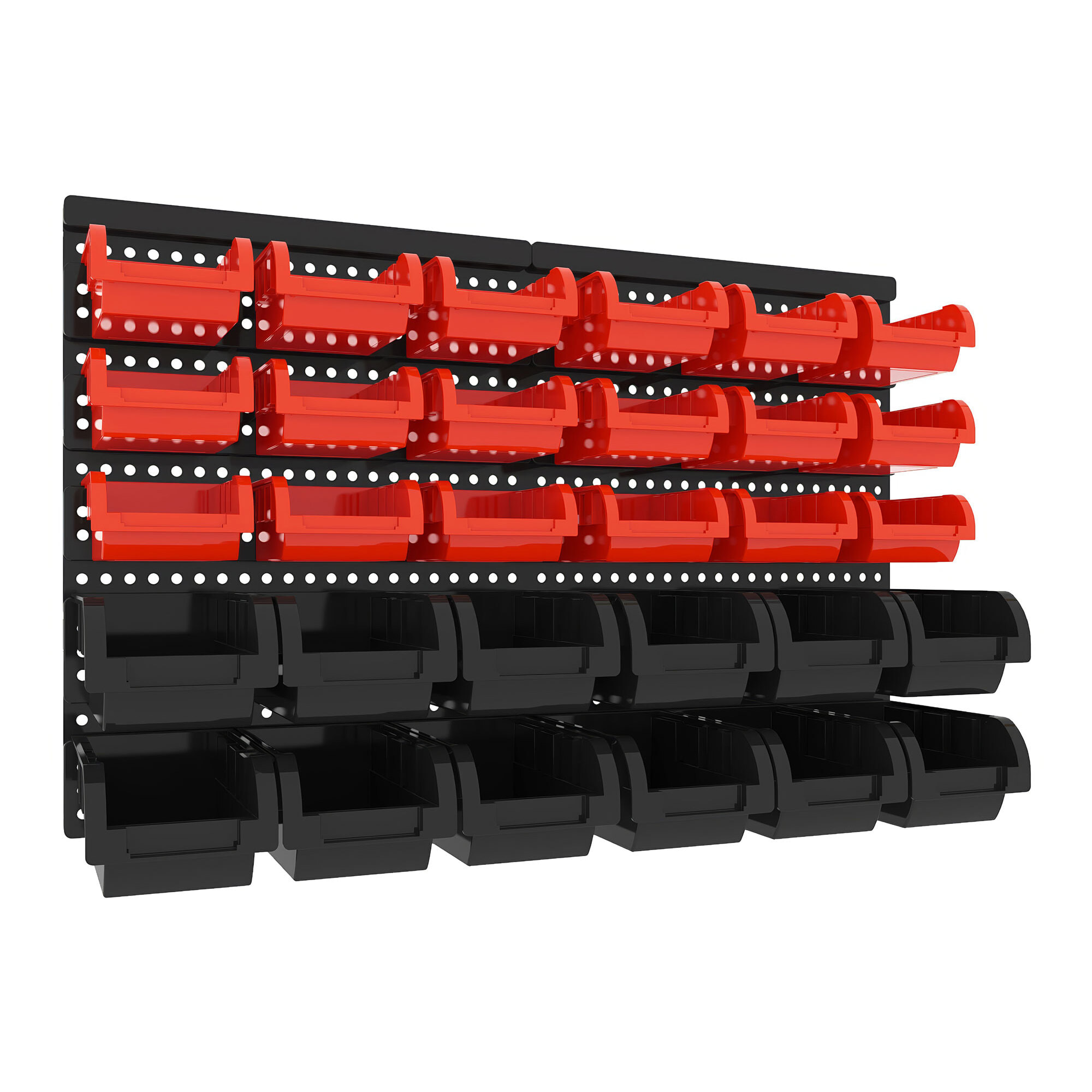 Peg Small - Pannello Portautensili da Parete 64x41 cm con 30 Box Contenitori Impilabili