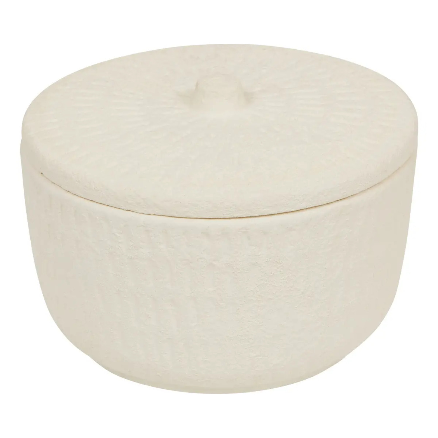 Boîte déco Sien D15,5cm céramique blanc