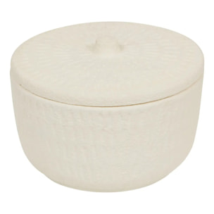 Boîte déco Sien D15,5cm céramique blanc