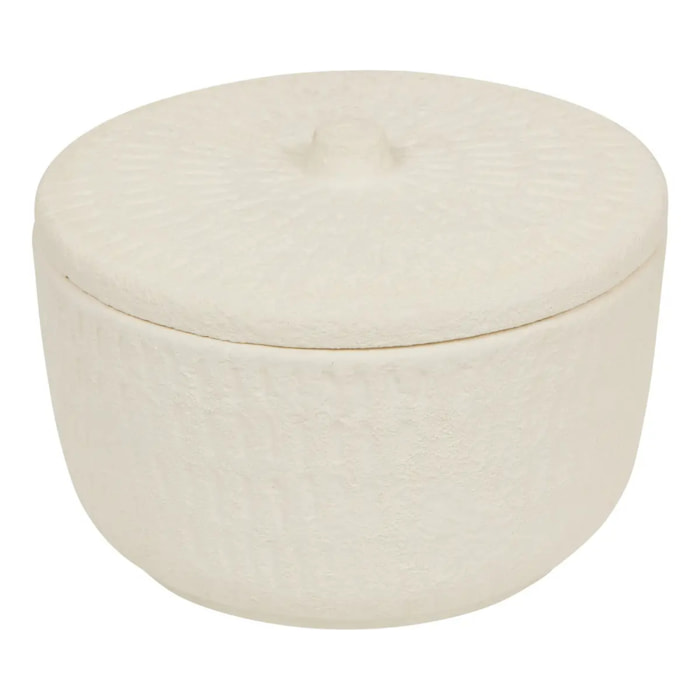 Boîte déco Sien D15,5cm céramique blanc