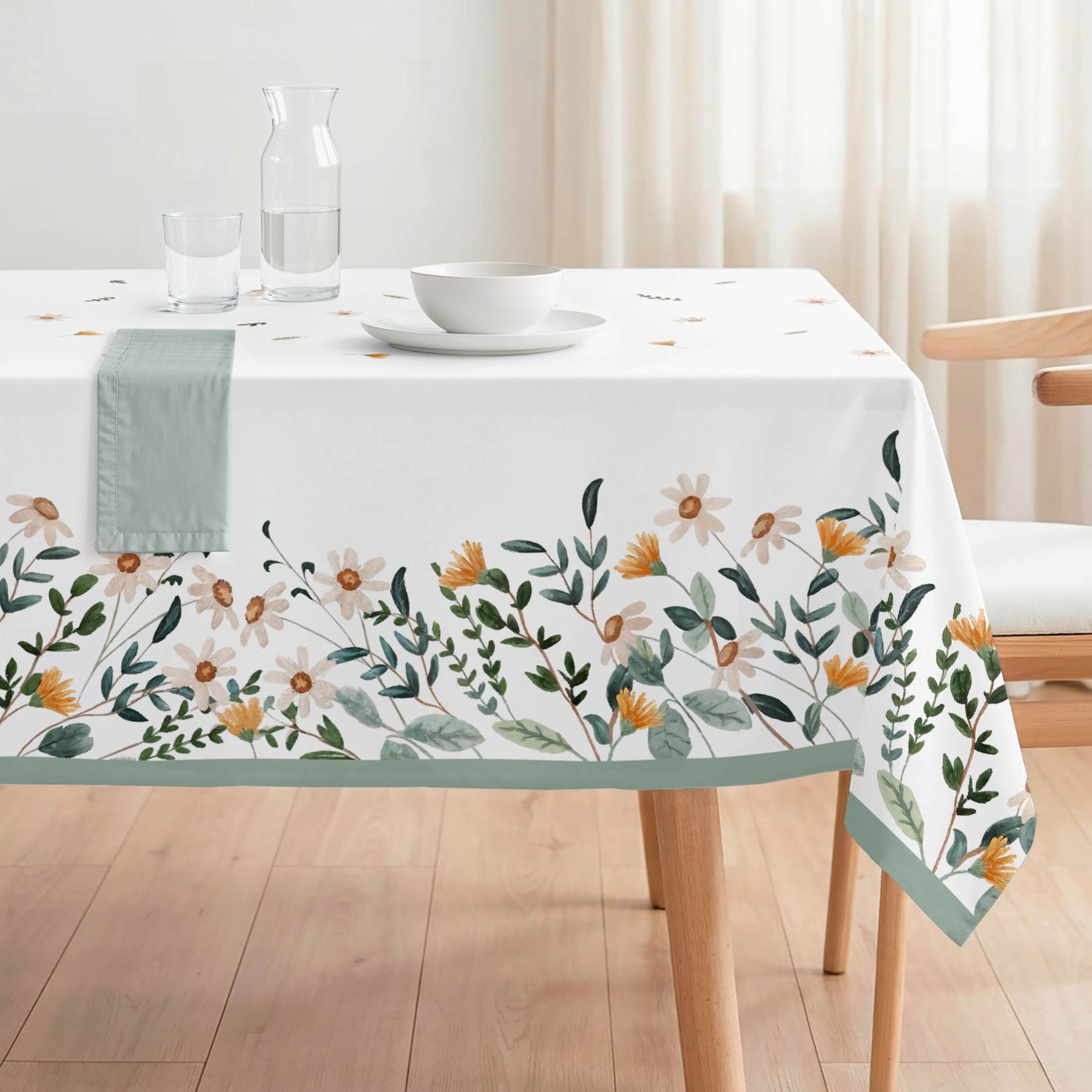 Nappe anti-taches ADARA VERT - coton mélangé