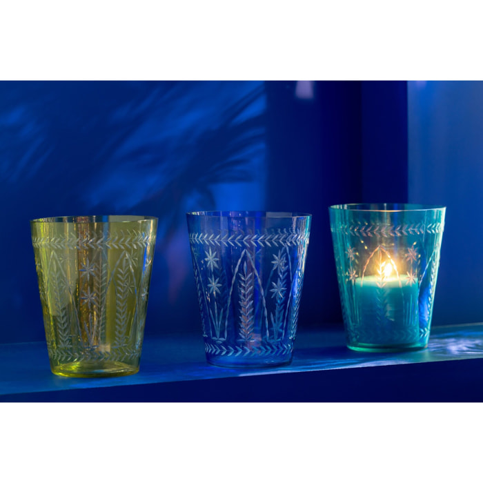 J-Line photophore Tarifa - verre - mix - 3 pièces