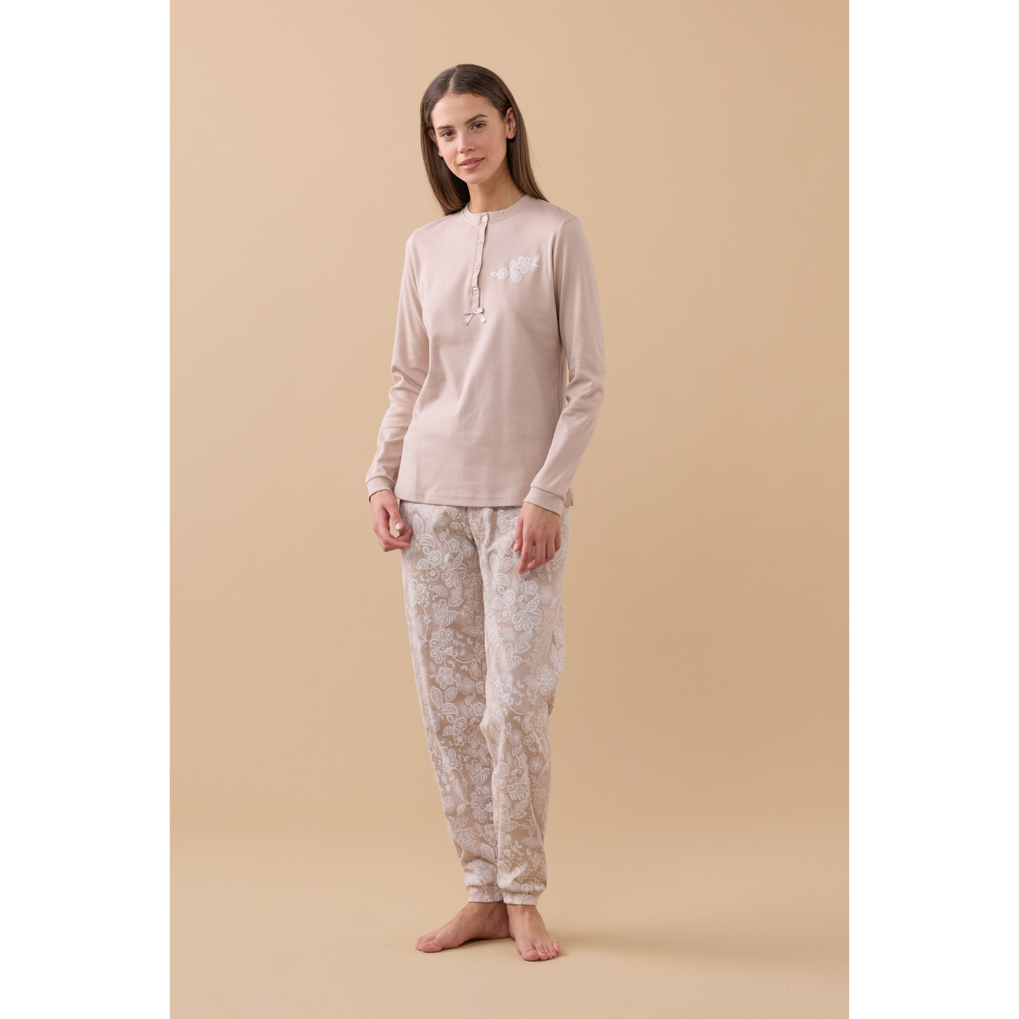 Pigiama donna caldo cotone articolo flory Noidinotte