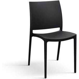 Set di 4 sedie NORTH BEACH in polipropilene nero