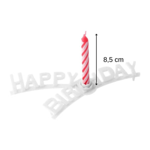 Ensemble de 2 supports "happy birthday" et 16 bougies d'anniversaire Fackelmann Rio Party
