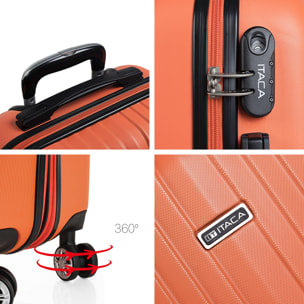 Maleta Itaca Sevron Set De 3 Unidades Mandarina
