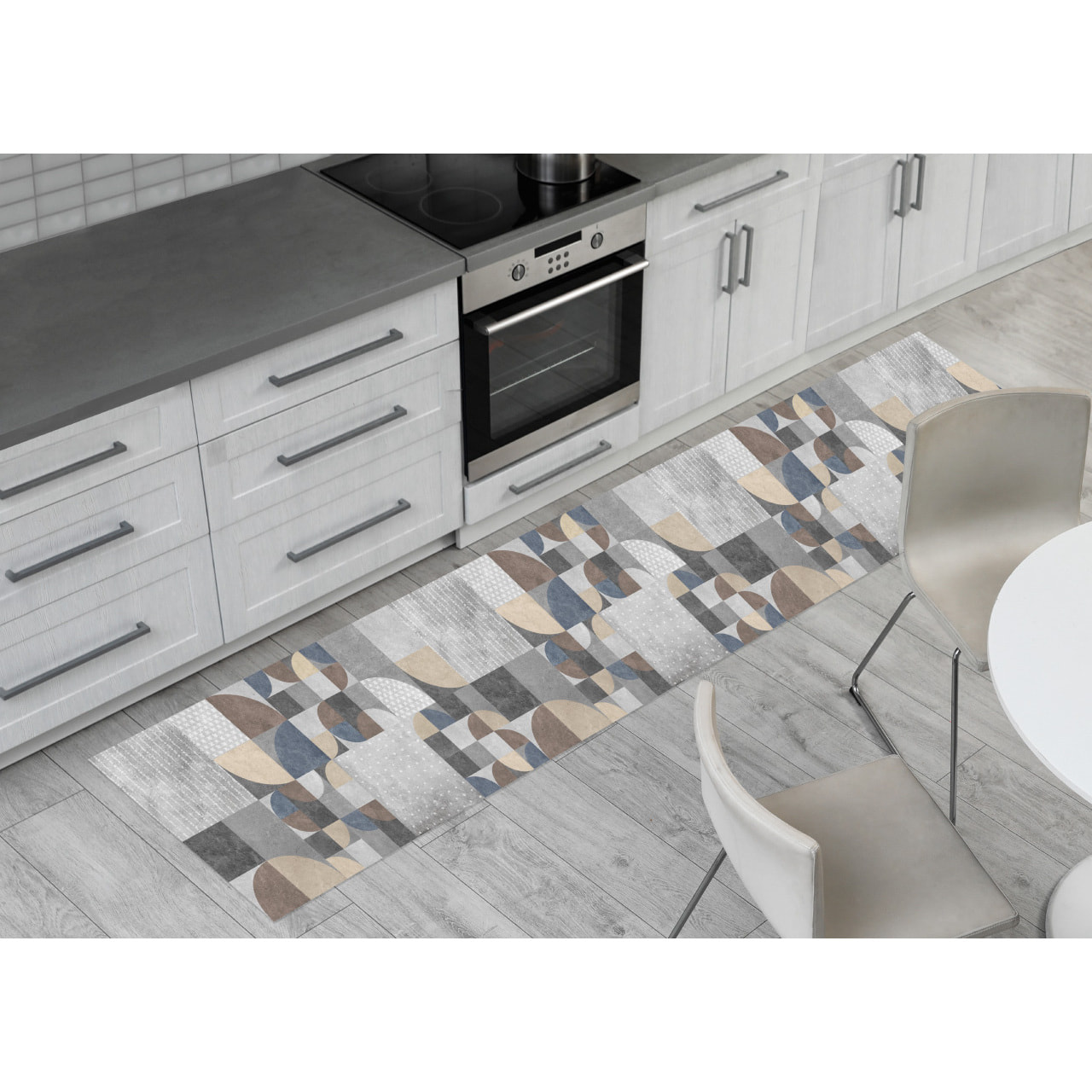 Tappeto Passatoia Corsia Cucina Ingresso Antimacchia Disegno Pave 503