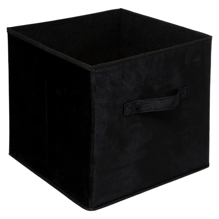 Panier velours 31x31cm "Mix N' Modul" noir