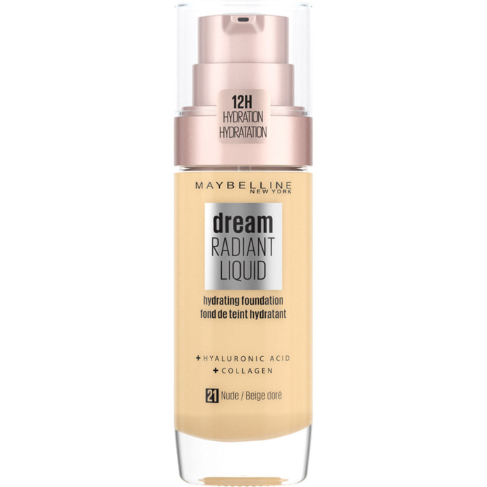 Maybelline Dream Radiant Liquid Fond De Teint Eclat 21 Beige Doré