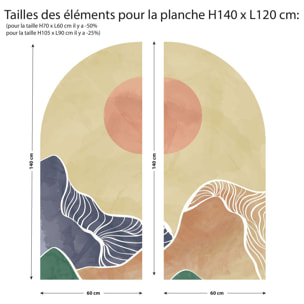 Papier peint intissé pré-encollé fresques géantes - FENÊTRE DU MONDE ABSTRAIT DÉSERTIQUE