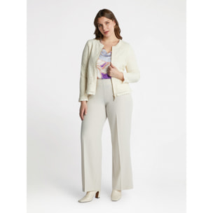Fiorella Rubino - Pantaloni dritti con fibre in TENCEL™ - Beige