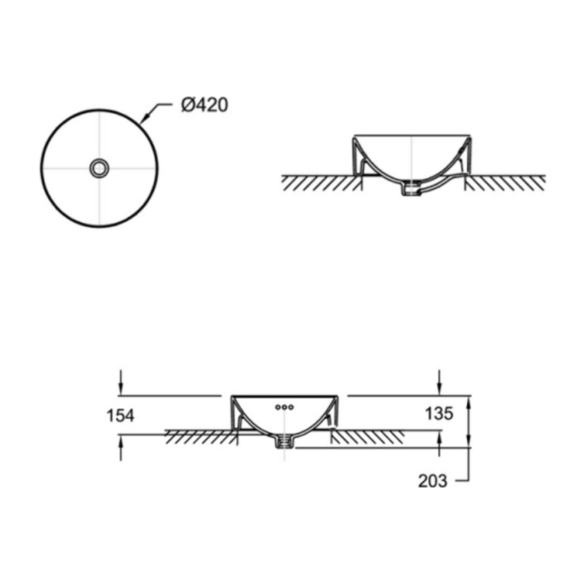 Vasque ronde à poser Vox effet marbre envoutant