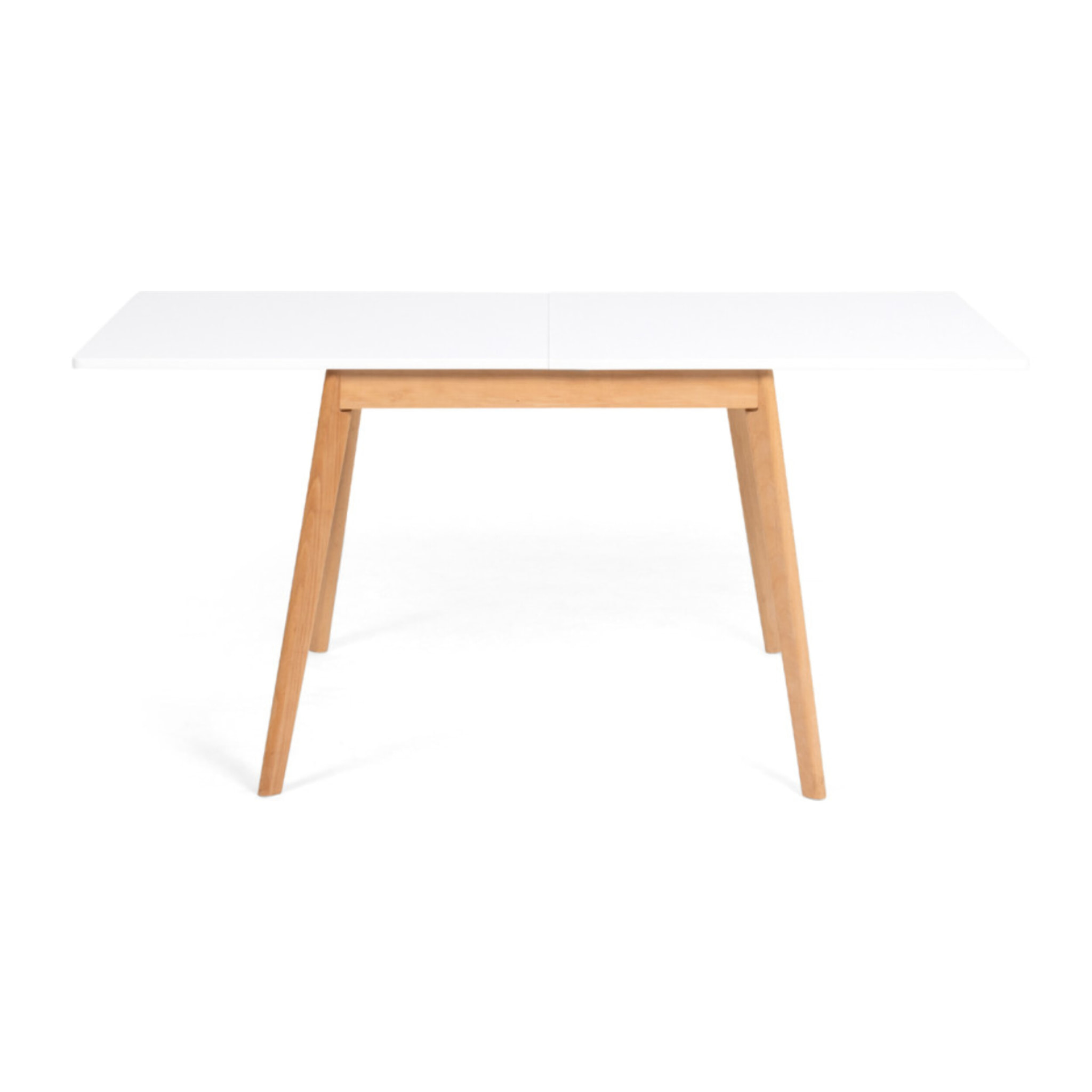 Table à manger dépliable Scandi bois et blanc 80-160cm