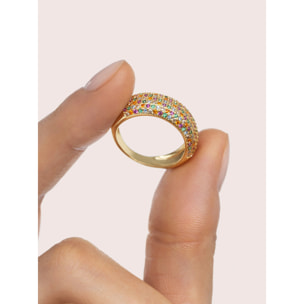 Anello Dancing Colors Placcato Oro