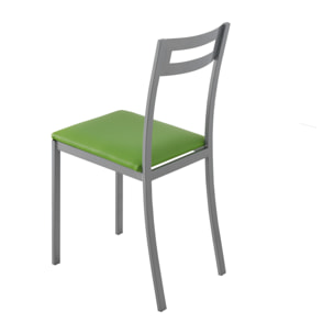 Set de 4 sillas – Polipiel y metal