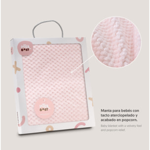 Manta Popcorn Rosa