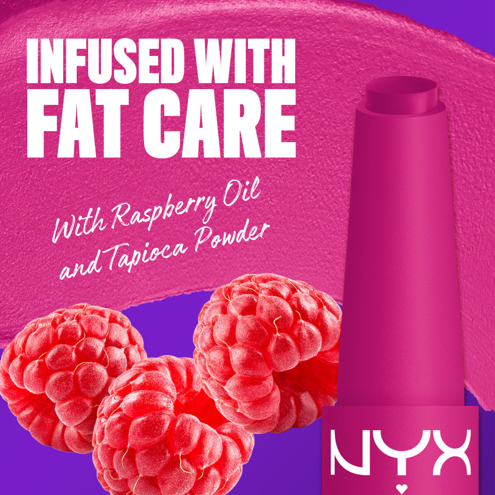 NYX Professional Makeup Fat Matte Rouge à Lèvres Mat Crémeux Fluffy Fucshia
