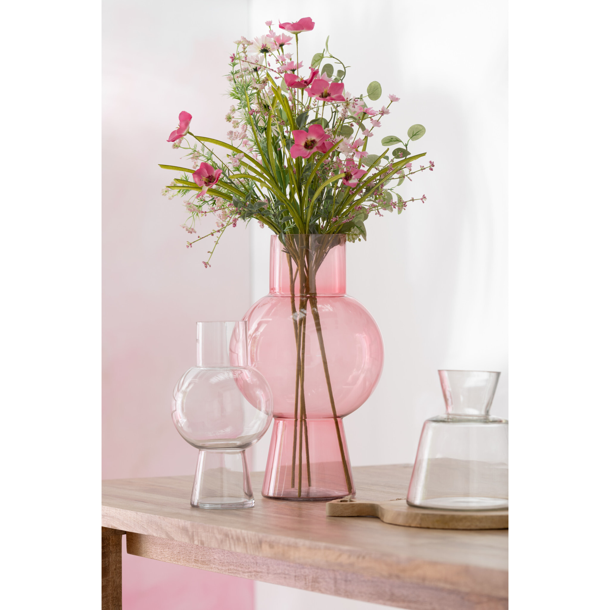 J-Line Vase Boule Verre Transparent Small